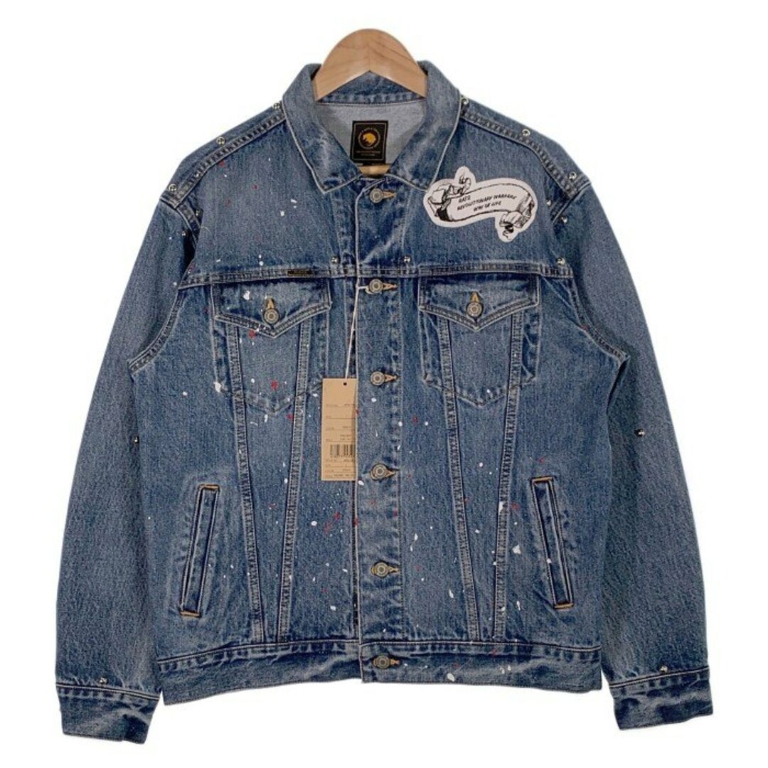 RATS(ラッツ)のRATS ラッツ 24SS 3RD TYPE PRINT DENIM JACKET サードタイプ プリントデニムジャケット インディゴ Size L メンズのジャケット/アウター(Gジャン/デニムジャケット)の商品写真