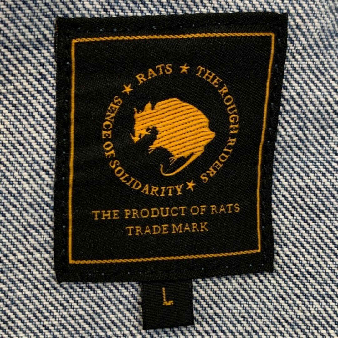 RATS(ラッツ)のRATS ラッツ 24SS 3RD TYPE PRINT DENIM JACKET サードタイプ プリントデニムジャケット インディゴ Size L メンズのジャケット/アウター(Gジャン/デニムジャケット)の商品写真