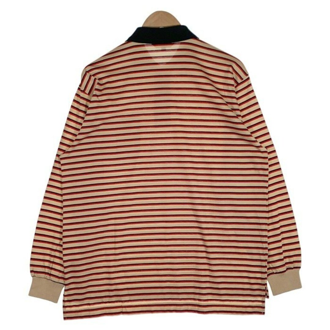 BURBERRY(バーバリー)のBURBERRY GOLF バーバリーゴルフ コットン ボーダーポロシャツ ベージュ 長袖 Size L メンズのトップス(シャツ)の商品写真