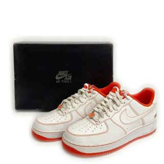 ナイキ(NIKE)の★NIKE ナイキ Air Force 1 Low  エアフォース1 ロー 07 LV8 EMB Rucker Park 07 LV8 EMB ラッカーパーク スニーカー ホワイト オレンジ size27cm(スニーカー)