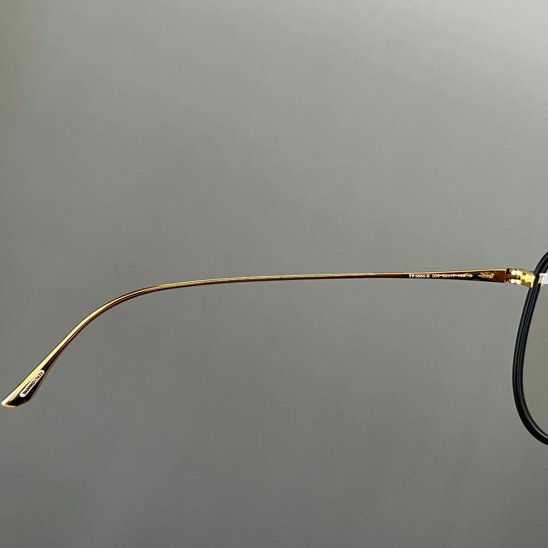 TOM FORD EYEWEAR(トムフォードアイウェア)のトムフォード ティアドロップ メガネ ブルーライトカット ブラック ゴールド 黒 メンズのファッション小物(サングラス/メガネ)の商品写真