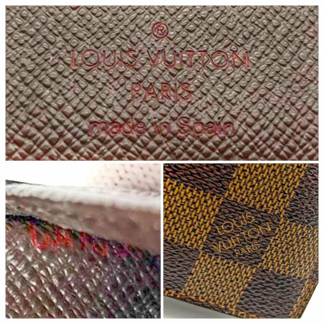 LOUIS VUITTON(ルイヴィトン)の【極美品】ルイヴィトン　ポルトフォイユマルコ　折り財布　ダミエエベヌ　茶色 メンズのファッション小物(折り財布)の商品写真