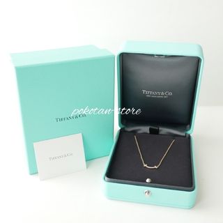 ティファニー(Tiffany & Co.)の極美品【ティファニー】T スマイル ミニ K18RG ダイヤモンド ネックレス(ネックレス)