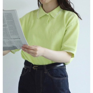 パーリッシィ(PAR ICI)の2022SS PAR ICI 製品染めカノコ ポロシャツ(シャツ/ブラウス(半袖/袖なし))