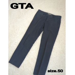 美品　GTA　ジーティーアー　メンズ　アイスブルースラックス　チノ　綿麻(スラックス)