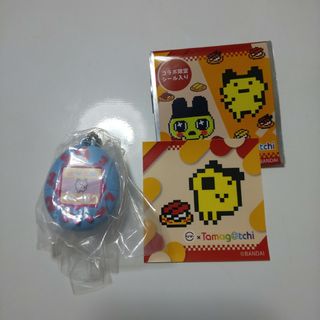 バンダイ(BANDAI)のたまごっち まめっち ガチャ ミニチュアチャーム スシロー シール(キャラクターグッズ)