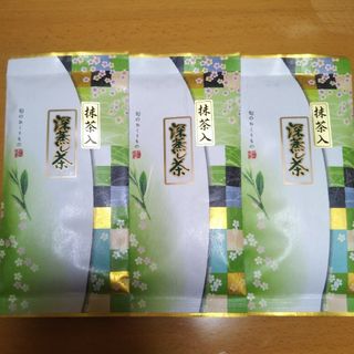 新茶2023年産静岡県産の新茶令和5年抹茶入深蒸し茶1袋１00g入✖3袋セット(茶)