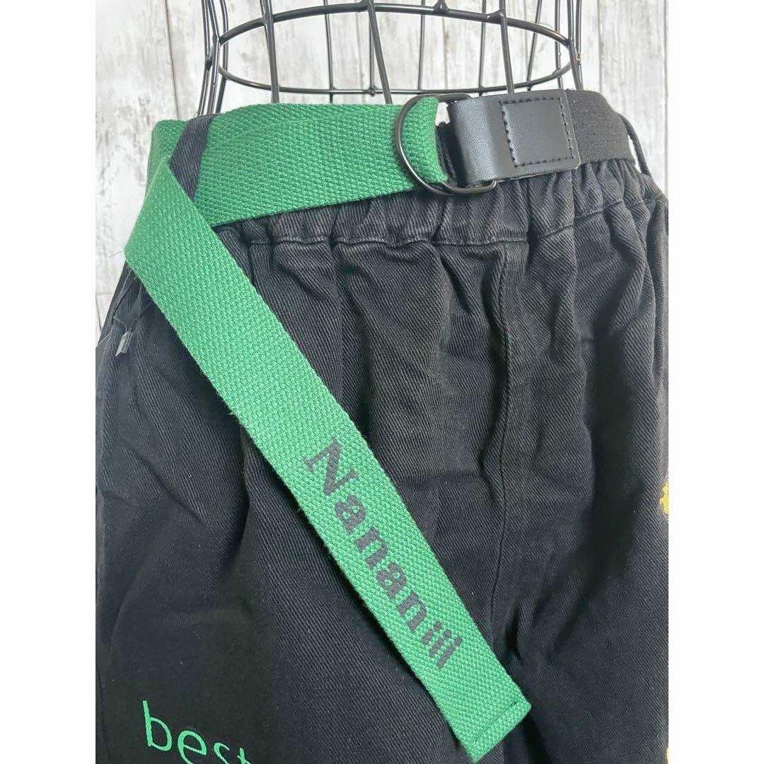 XLサイズ ベルト付きデニムショートパンツ【新品未使用】プリント 半ズボン レディースのパンツ(ハーフパンツ)の商品写真