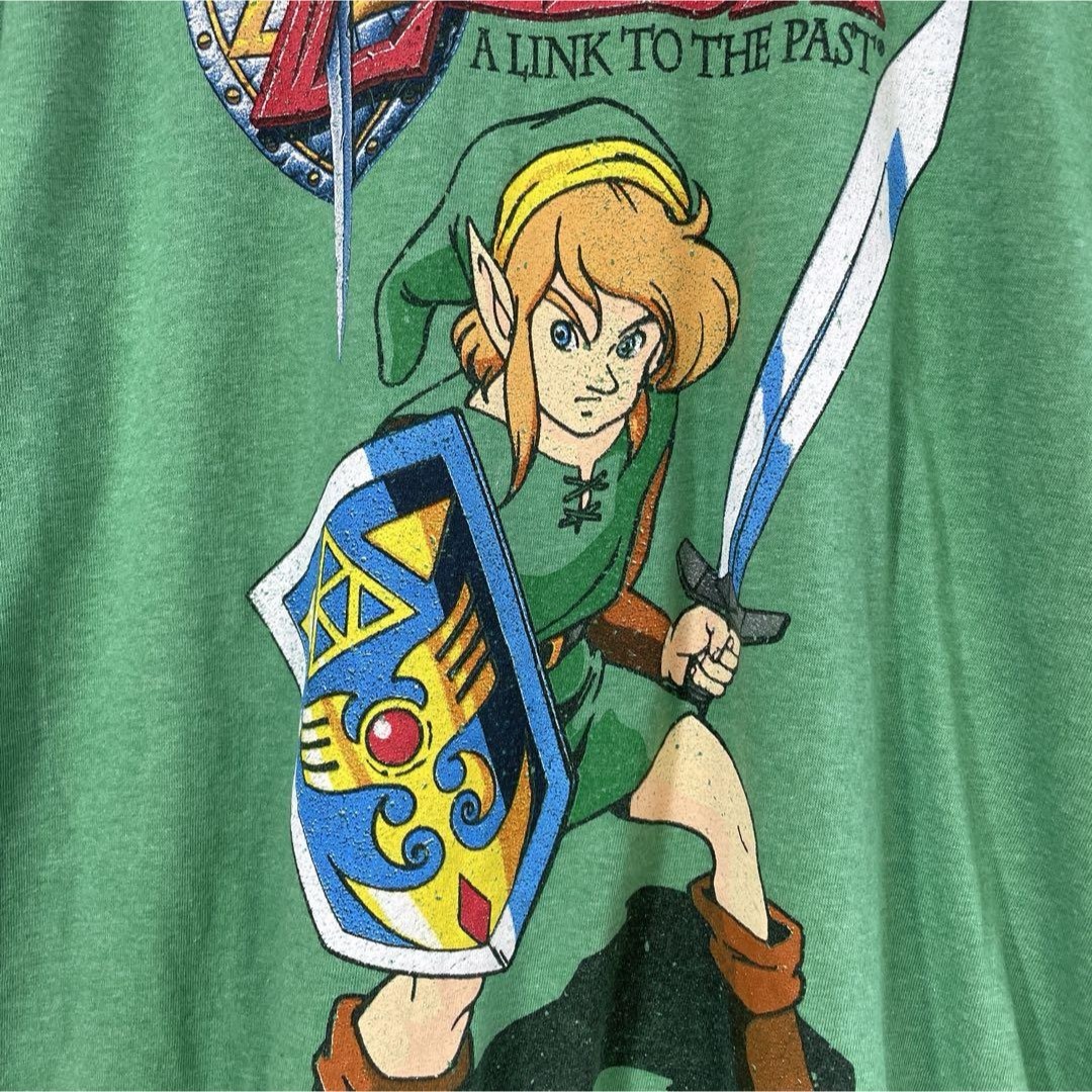 【グリーン、ゼルダの伝説】任天堂レトロゲームTシャツ古着リンク　　剣　一点もの メンズのトップス(Tシャツ/カットソー(半袖/袖なし))の商品写真