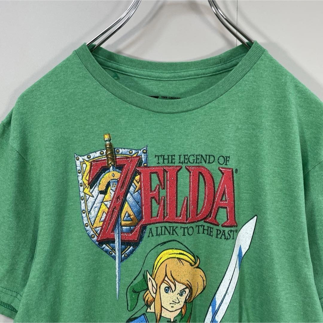 【グリーン、ゼルダの伝説】任天堂レトロゲームTシャツ古着リンク　　剣　一点もの メンズのトップス(Tシャツ/カットソー(半袖/袖なし))の商品写真