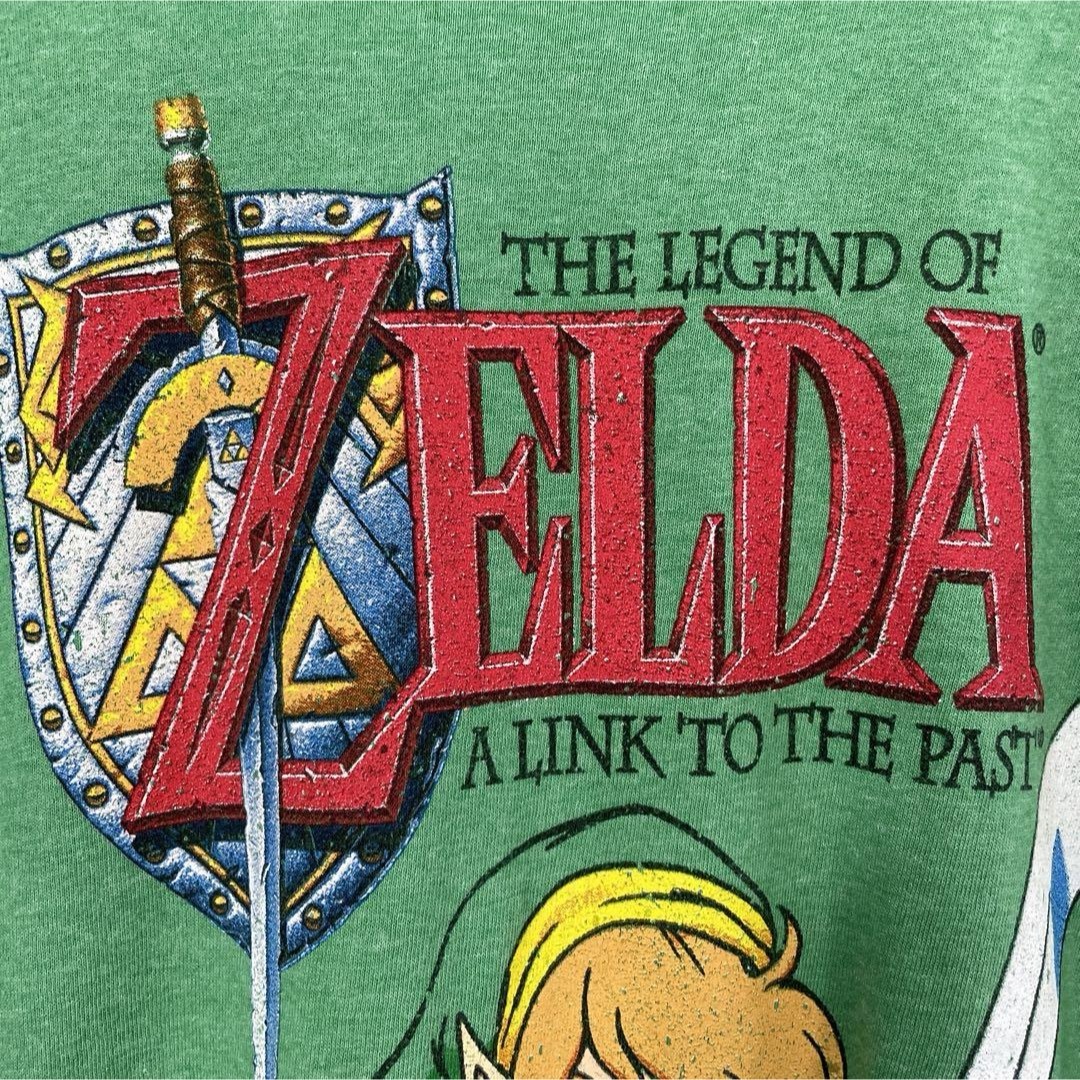 【グリーン、ゼルダの伝説】任天堂レトロゲームTシャツ古着リンク　　剣　一点もの メンズのトップス(Tシャツ/カットソー(半袖/袖なし))の商品写真