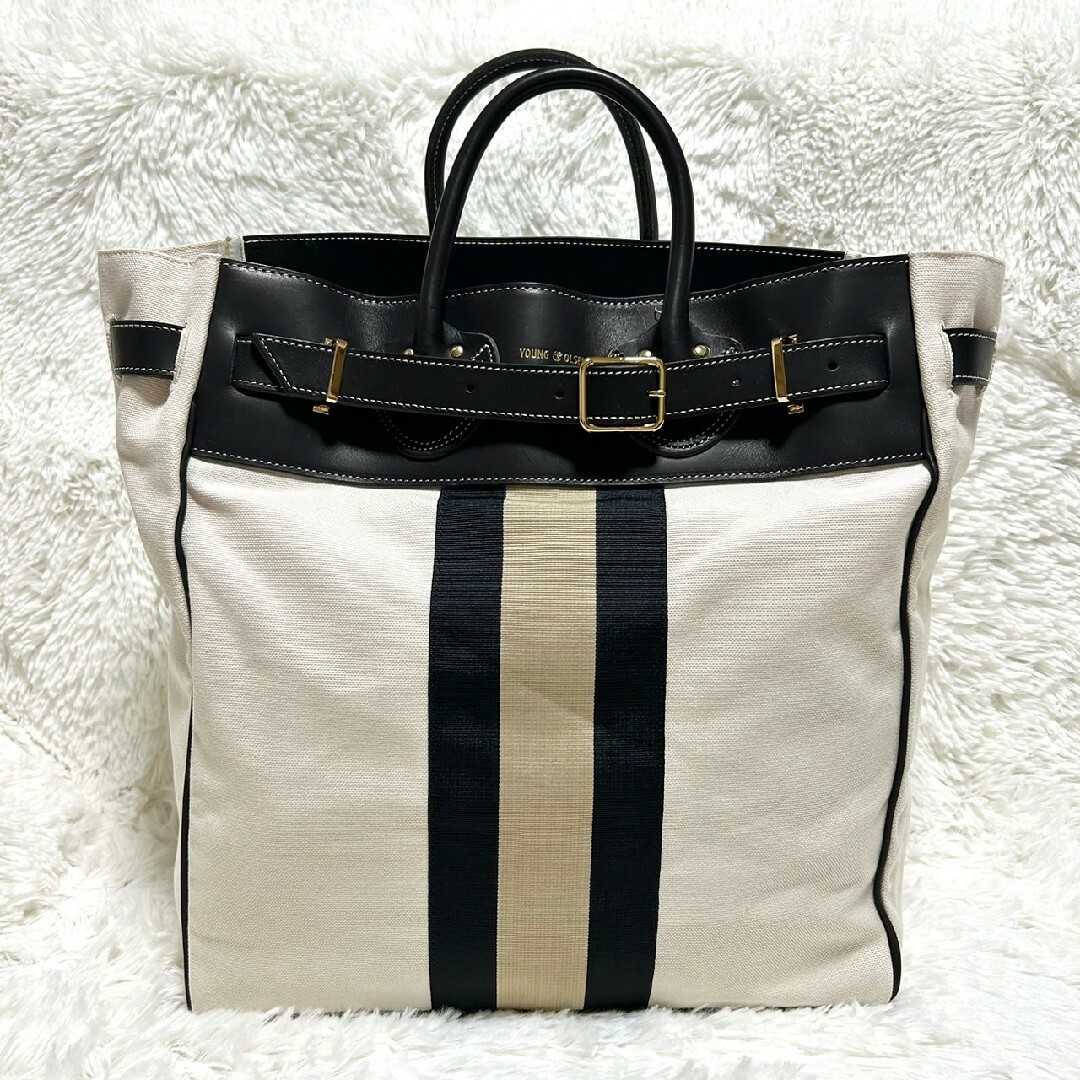 YOUNG&OLSEN(ヤングアンドオルセン)の未使用タグ付　YOUNG&OLSEN  FRAMeWORK ラインテープTOTE レディースのバッグ(トートバッグ)の商品写真