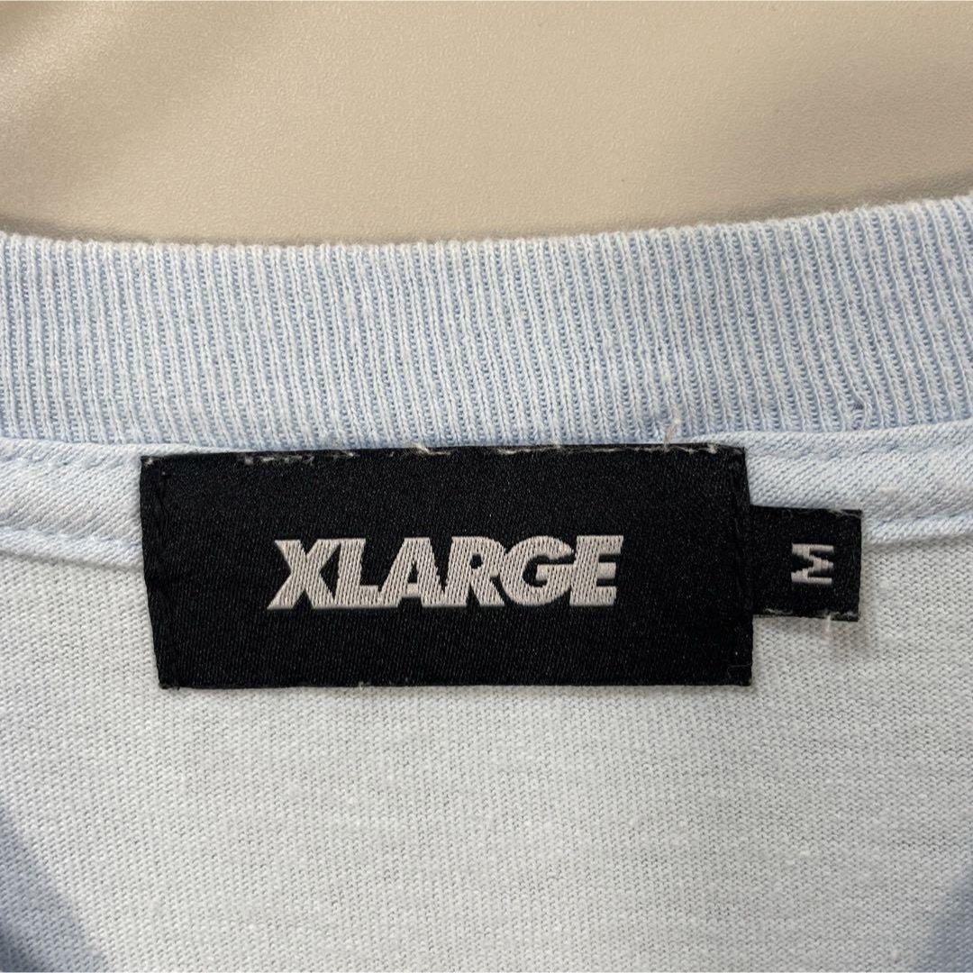 XLARGE(エクストララージ)の【アースカラー、バックプリントTシャツ】X-LARGEゴリラ古着ストリートM青 メンズのトップス(Tシャツ/カットソー(半袖/袖なし))の商品写真