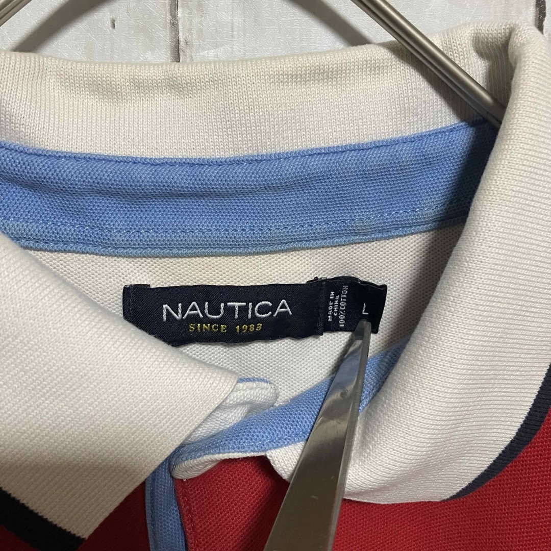 NAUTICA(ノーティカ)のノーティカ 半袖ポロシャツワンポイント刺繍ロゴマルチカラーZ1223 メンズのトップス(ポロシャツ)の商品写真
