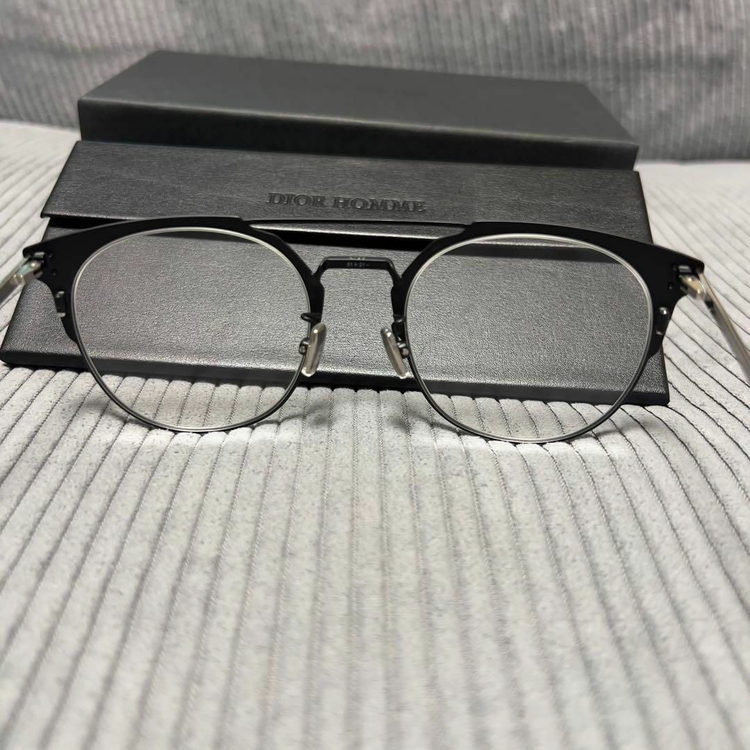 DIOR HOMME(ディオールオム)の新品 DIOR HOMME メガネフレーム コンポジット1F 807 クリア メンズのファッション小物(サングラス/メガネ)の商品写真