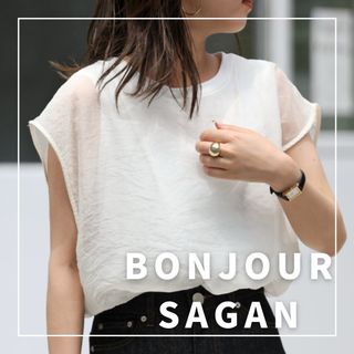 BONJOUR SAGAN - "新品・タグ付"レイヤードシアーフレンチプルオーバー/BONJOUR SAGAN