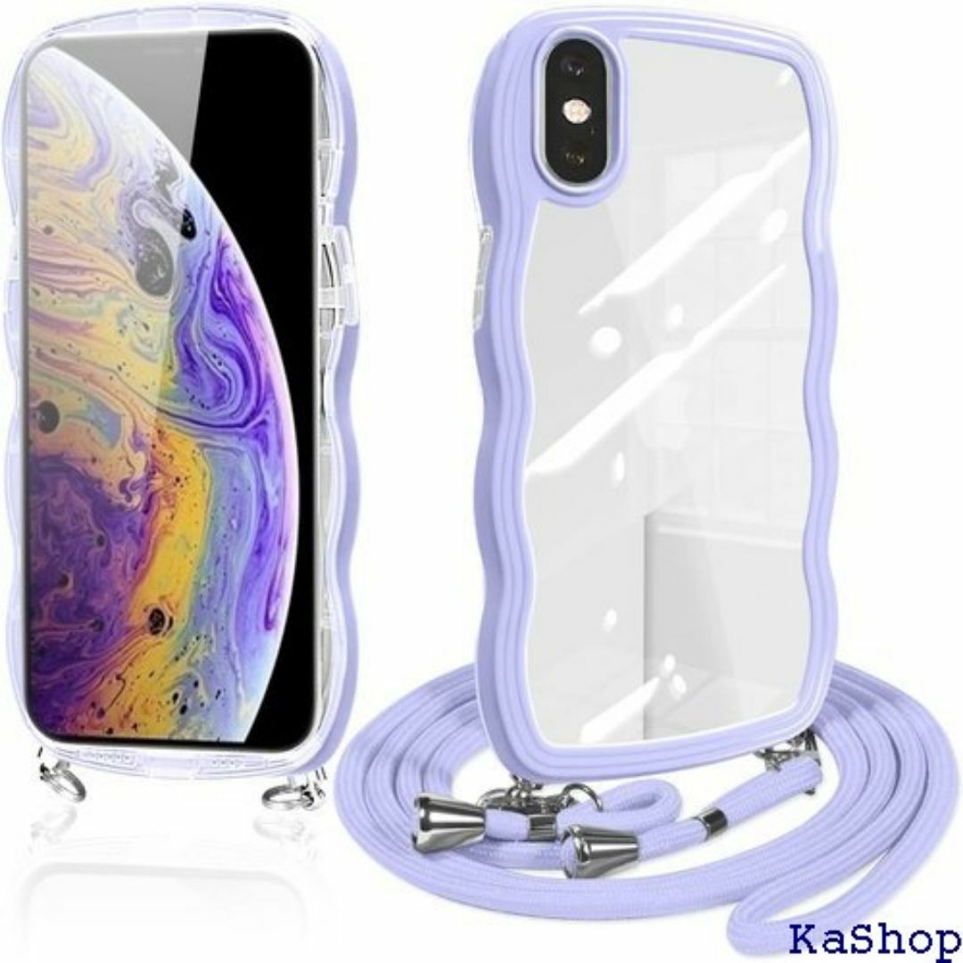 iPhone XS ケース ショルダー クリア iph か クローブ 紫 521 スマホ/家電/カメラのスマホ/家電/カメラ その他(その他)の商品写真