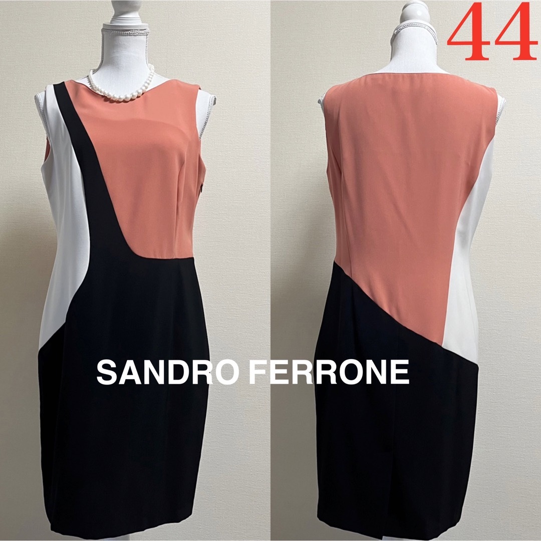 Sandro(サンドロ)のSANDRO FERRONE サンドロフェローネ　イタリア　ワンピース　L〜XL レディースのワンピース(ひざ丈ワンピース)の商品写真