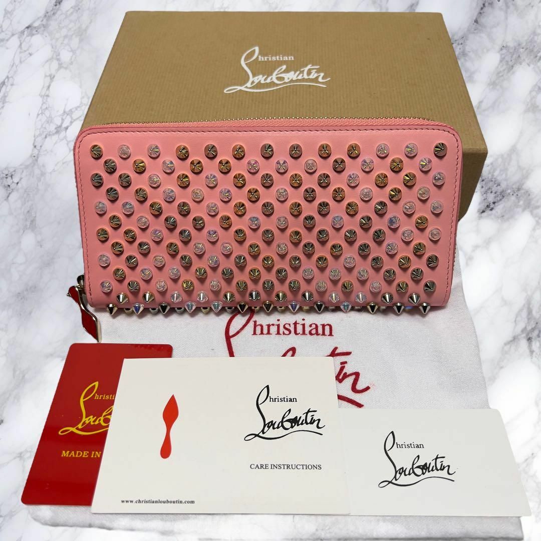 Christian Louboutin(クリスチャンルブタン)の新品未使用 クリスチャンルブタン パネトーネ スタッズ 長財布 ピンク メンズのファッション小物(長財布)の商品写真