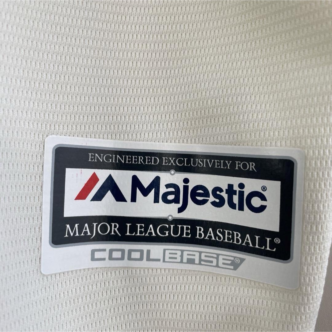 Majestic(マジェスティック)の【ビッグ刺繍ロゴ、ベースボールシャツ】Majestic MLBジャイアンツ古着 メンズのトップス(シャツ)の商品写真