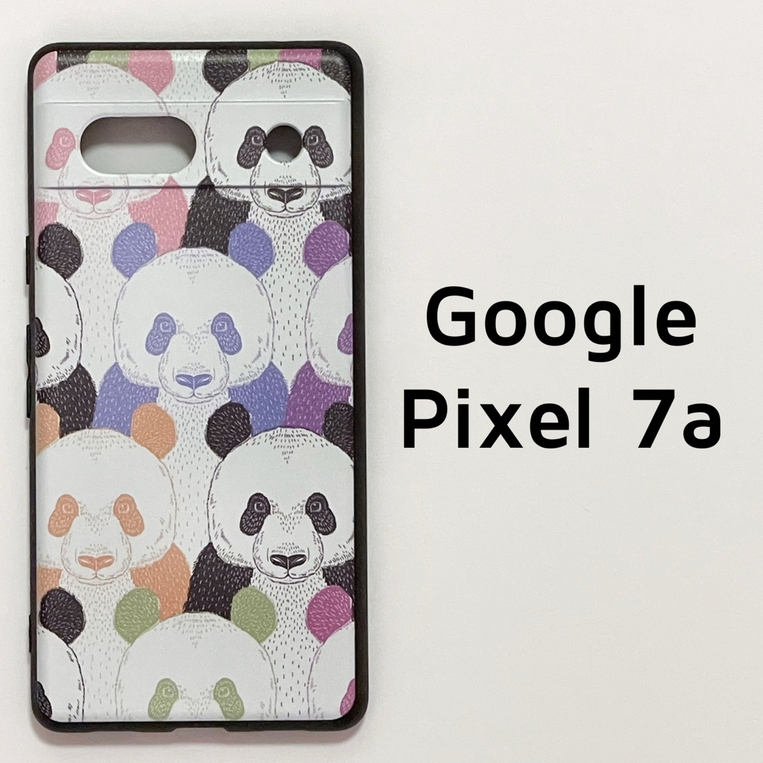 Google Pixel 7a カラフル パンダ ソフトケース カバー スマホ/家電/カメラのスマホアクセサリー(Androidケース)の商品写真
