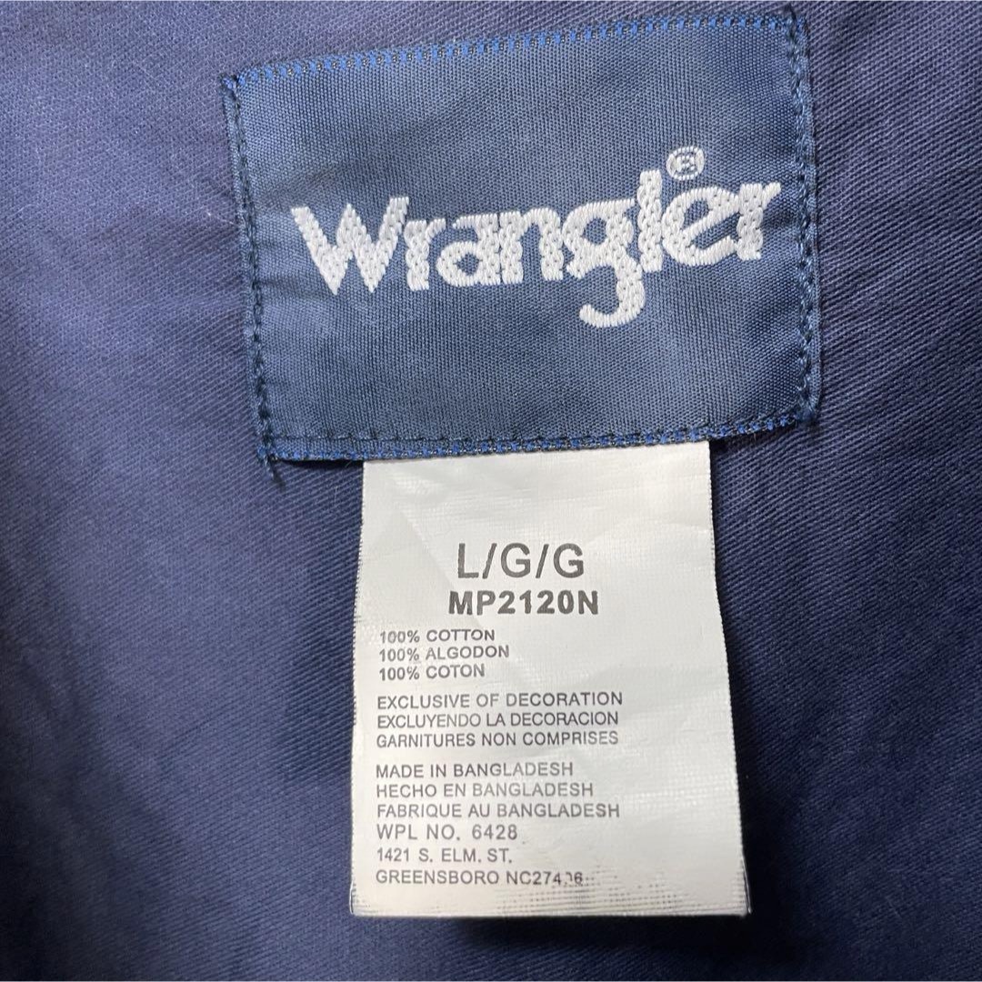 Wrangler(ラングラー)の【背面ビッグ刺繍ロゴ】Wranglerロデオ古着ラスベガスコットンネルシャツL メンズのトップス(シャツ)の商品写真