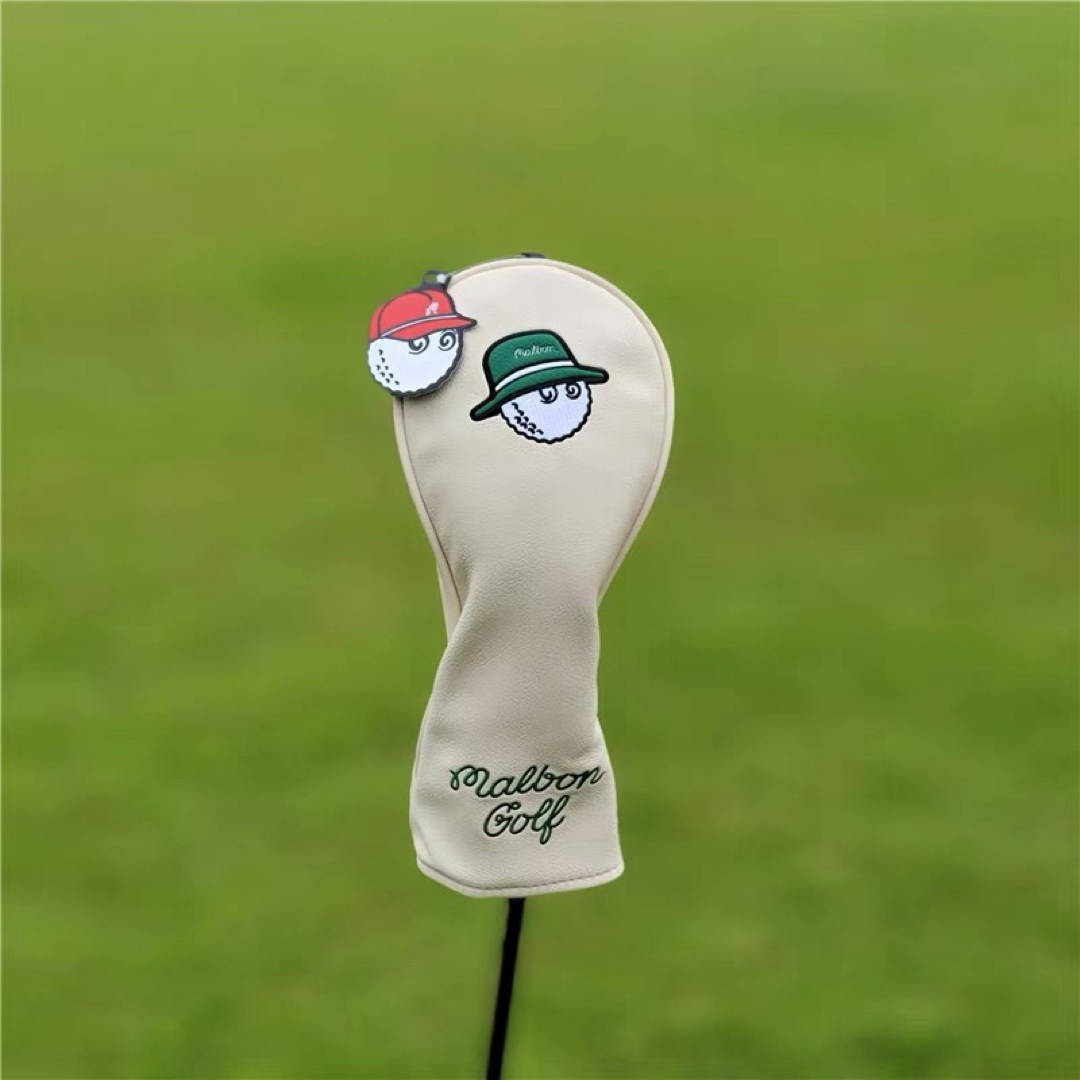 【大人気値下げ4点セット】Malbon Golfマルボンカバークリーミーホワイト スポーツ/アウトドアのゴルフ(その他)の商品写真