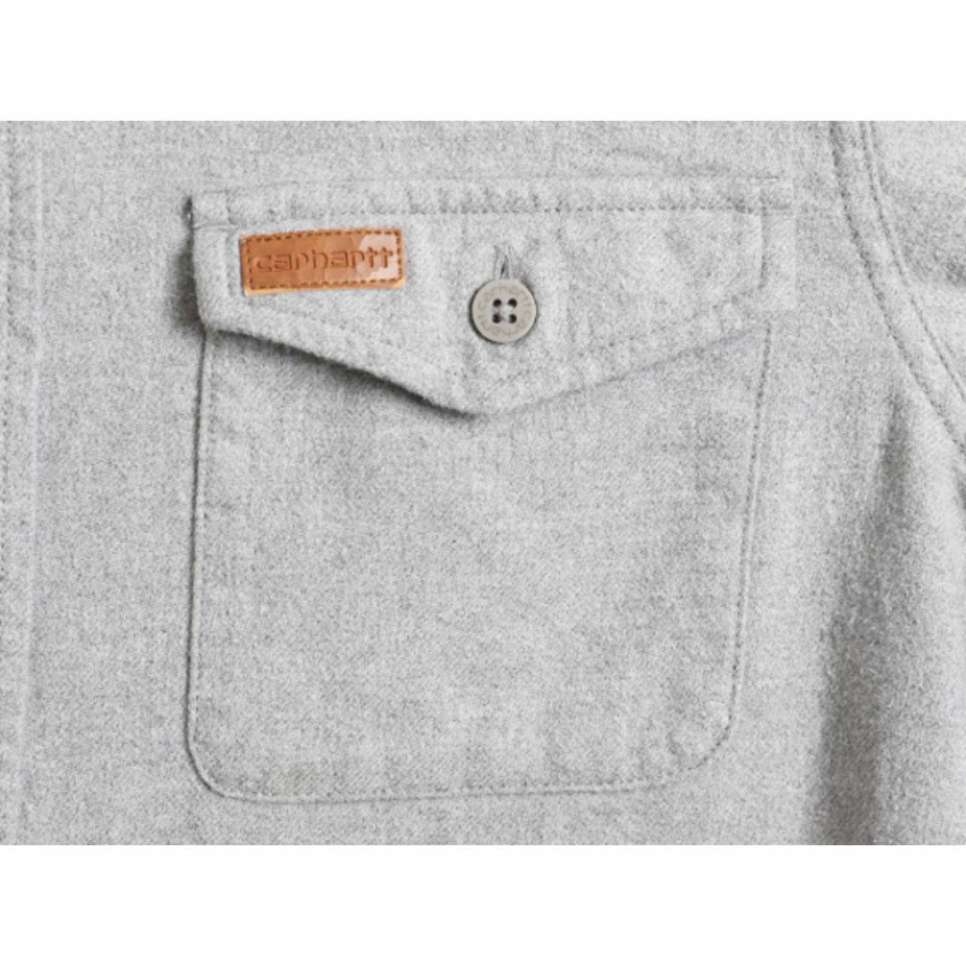 US企画 カーハート フランネル シャツ メンズ S / 古着 Carhartt ネルシャツ ネル 長袖シャツ ワーク コットン ポケット付き ワンポイント メンズのトップス(シャツ)の商品写真