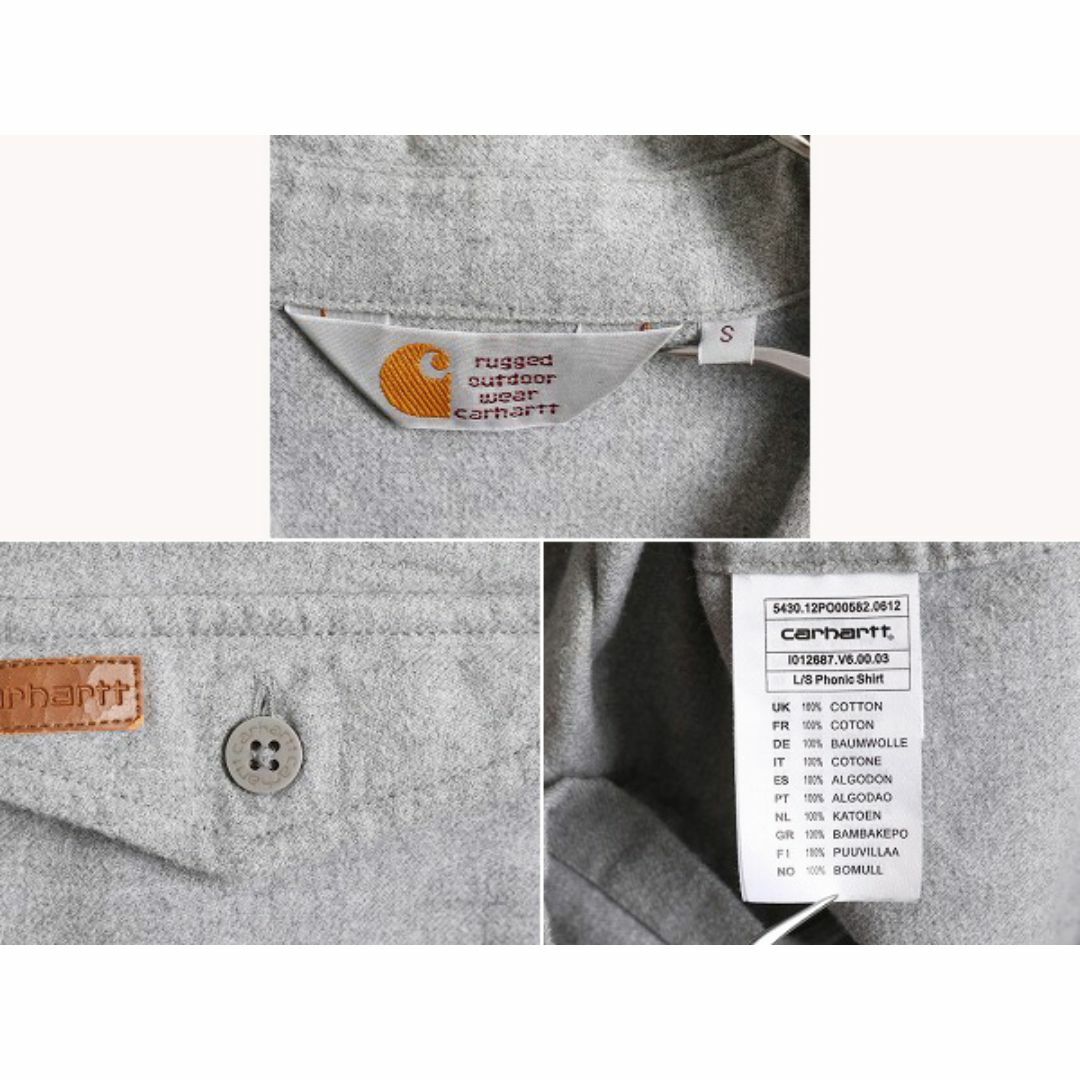 US企画 カーハート フランネル シャツ メンズ S / 古着 Carhartt ネルシャツ ネル 長袖シャツ ワーク コットン ポケット付き ワンポイント メンズのトップス(シャツ)の商品写真