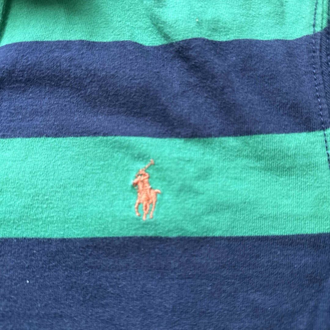 POLO（RALPH LAUREN）(ポロ)のPolo ラルフローレン L 160 ラガーシャツ ポロシャツ ボーダー キッズ/ベビー/マタニティのキッズ服男の子用(90cm~)(Tシャツ/カットソー)の商品写真