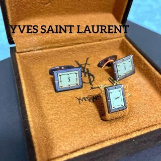 イヴサンローラン(Yves Saint Laurent)の箱付き　イヴサンローラン　カフス　ネクタイピン　フォーマルセット　ビジネススーツ(ネクタイピン)