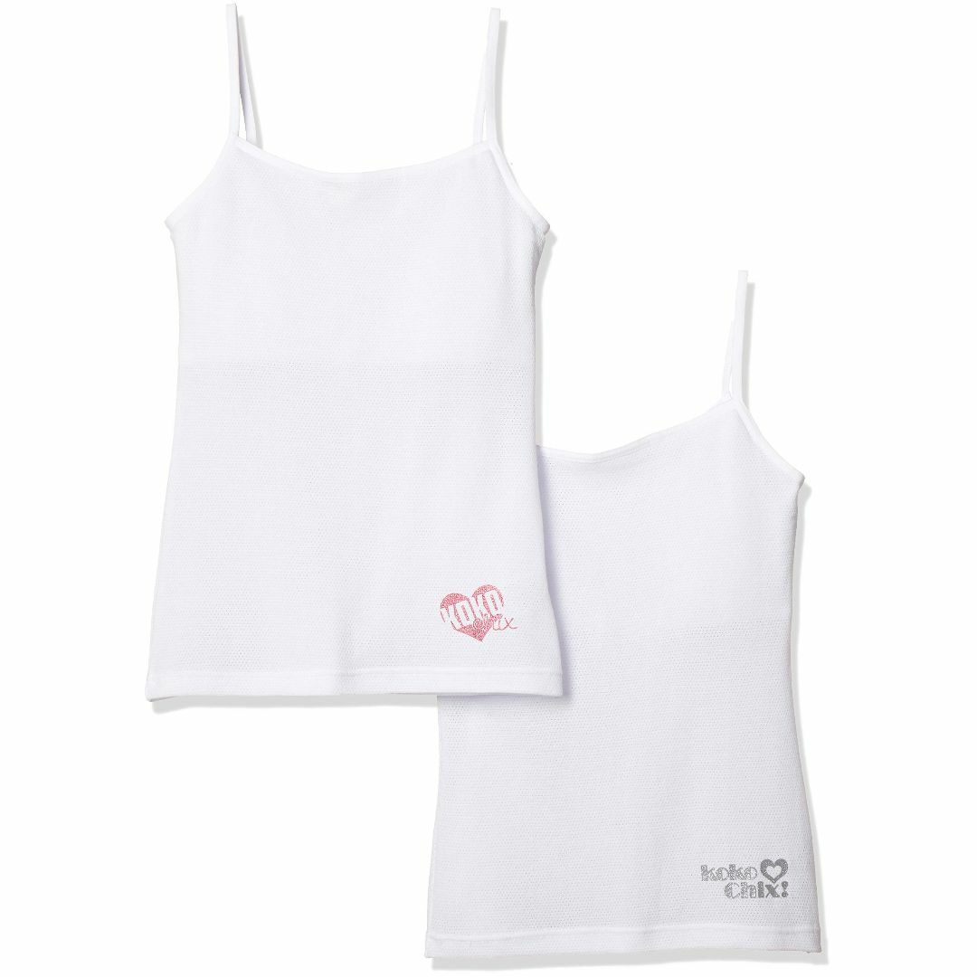 [ガロー] ジュニアキャミソール 胸二重 2枚組 メッシュ仕様 ワンポイント付き キッズ/ベビー/マタニティのベビー服(~85cm)(その他)の商品写真