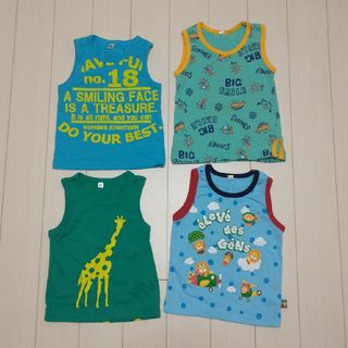 タンクトップ 4枚 男の子 95cm(Tシャツ/カットソー)