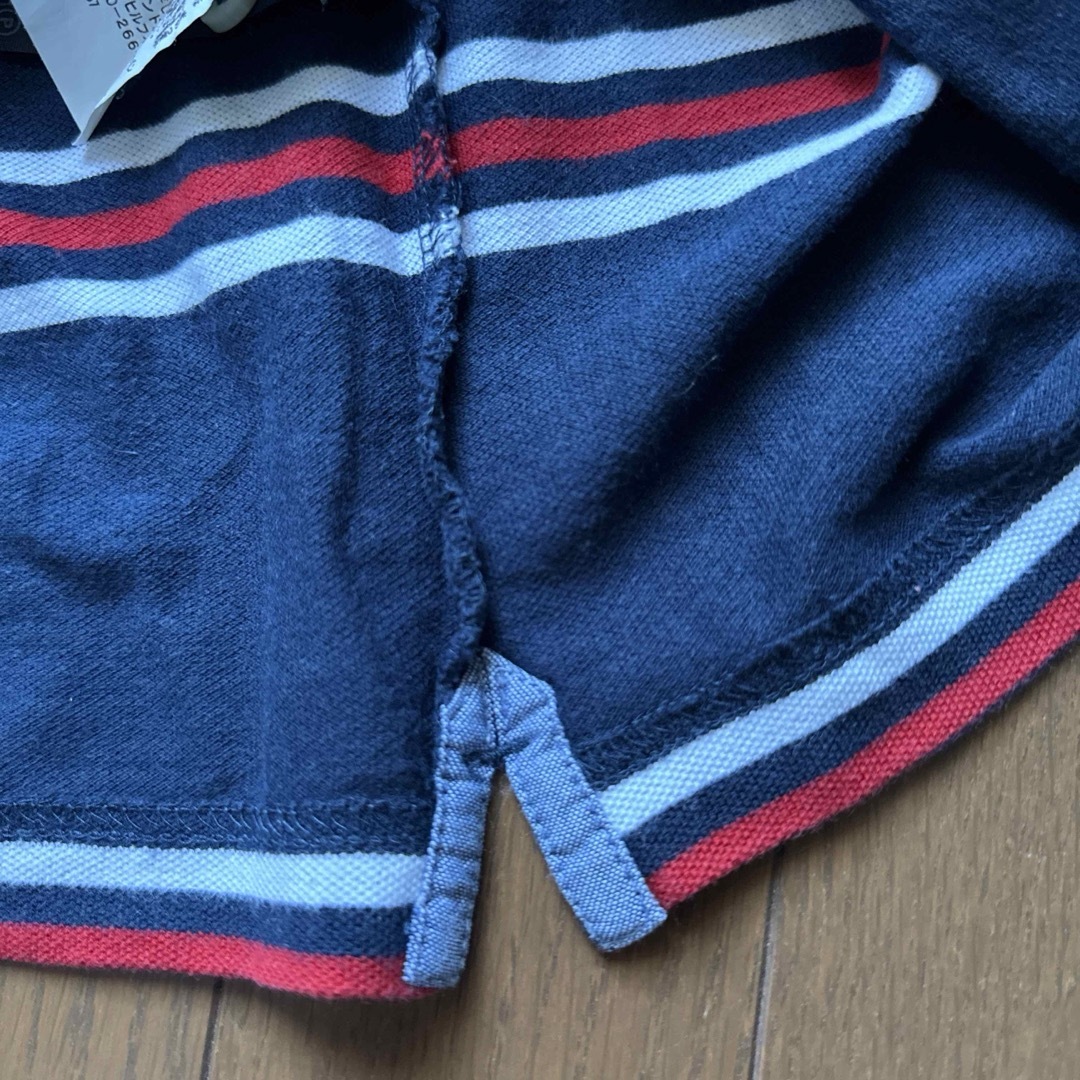 TOMMY HILFIGER(トミーヒルフィガー)のTOMMY HILFIGER キッズ S ボーダー ポロシャツ ネイビー キッズ/ベビー/マタニティのキッズ服男の子用(90cm~)(Tシャツ/カットソー)の商品写真