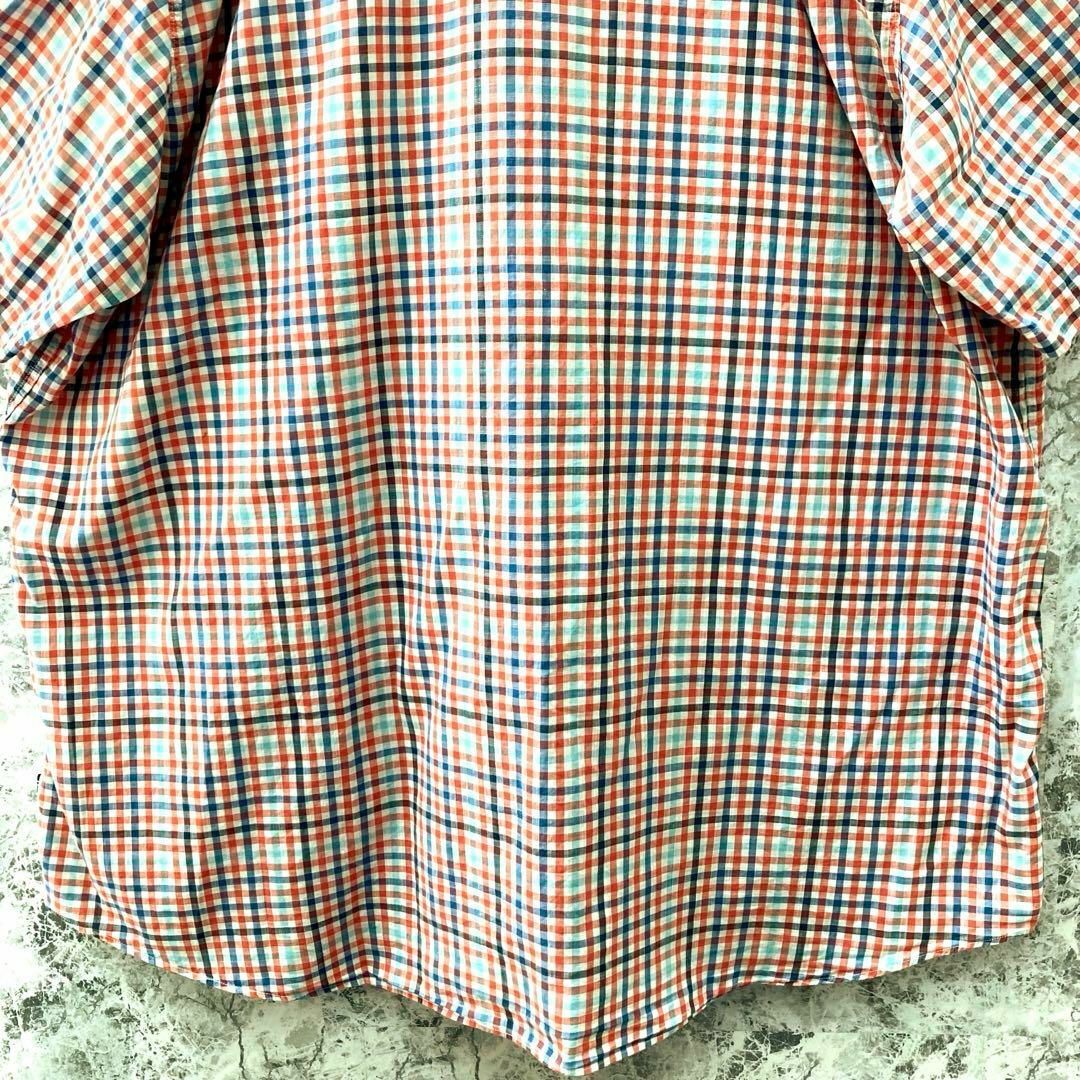 NAUTICA(ノーティカ)のIT146 US古着ノーティカワンポイント刺繍ロゴチェック柄ビッグサイズシャツ メンズのトップス(Tシャツ/カットソー(半袖/袖なし))の商品写真