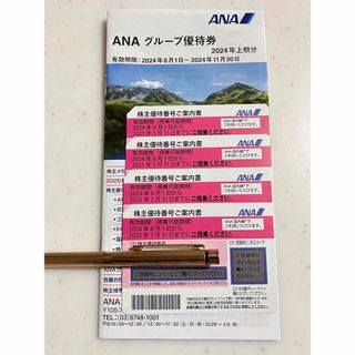 エーエヌエー(ゼンニッポンクウユ)(ANA(全日本空輸))の全日空ANA株主優待券　 4枚 (航空券)