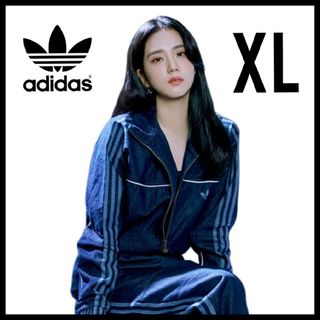 アディダス(adidas)のadidas★デニムジャケット★トラックジャケット★Gジャン★XL★レディース(Gジャン/デニムジャケット)