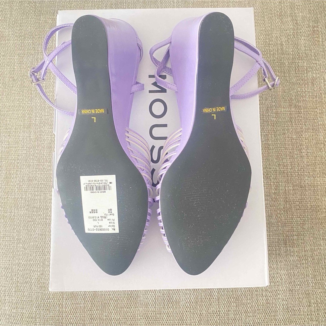 moussy(マウジー)の【新品未使用】マウジー NARROW STRAP WEDGE サンダル レディースの靴/シューズ(サンダル)の商品写真