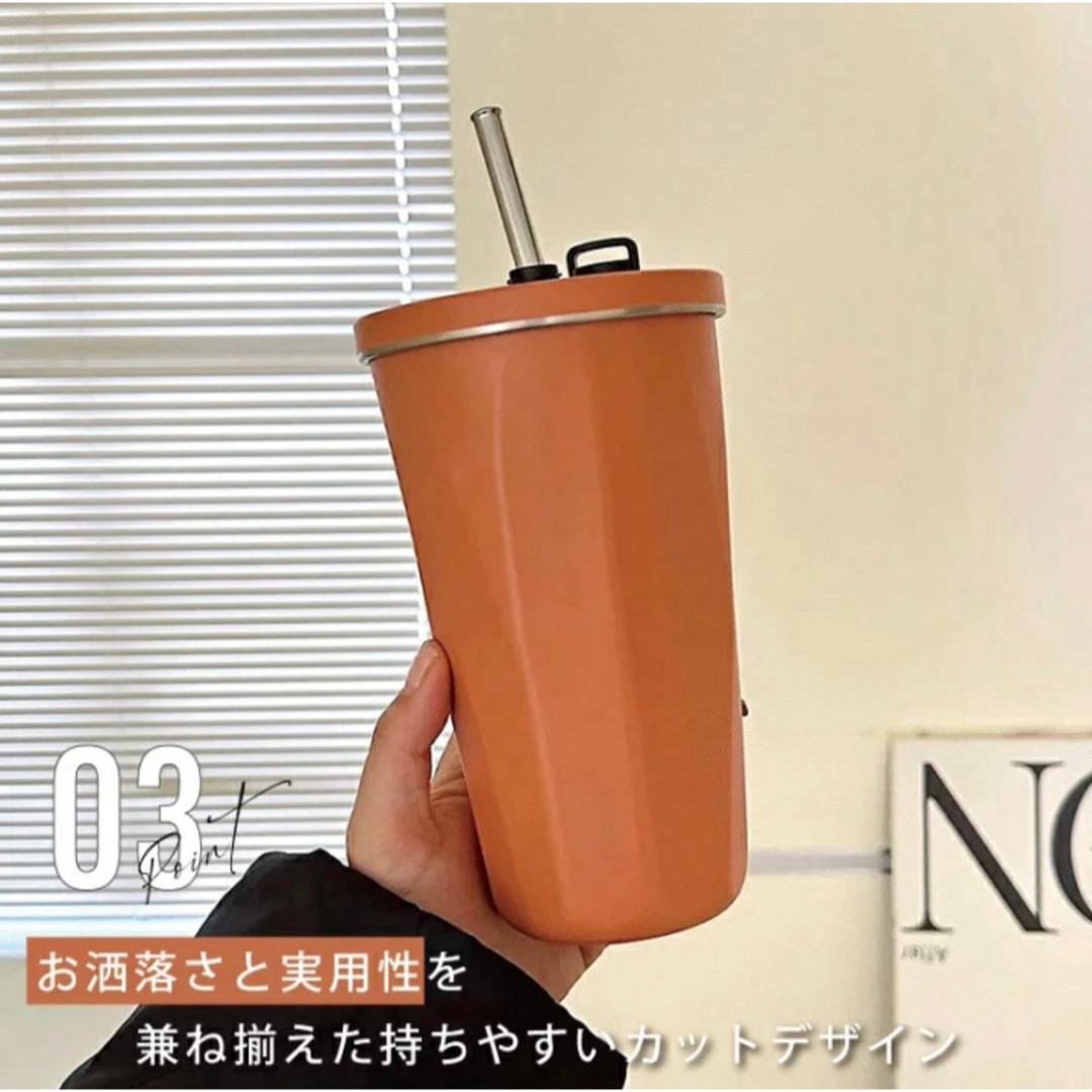 新品　TYESO タンブラー　ブラック　水筒　ステンレス　保温　保冷　蓋付 インテリア/住まい/日用品のキッチン/食器(タンブラー)の商品写真