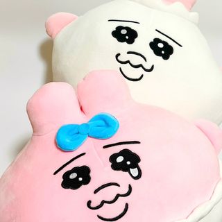 オパンチュウサギ(おぱんちゅうさぎ)の【新品未使用タグ付】おぱんちゅうさぎ ダイカットクッション ぬいぐるみ 2個(キャラクターグッズ)