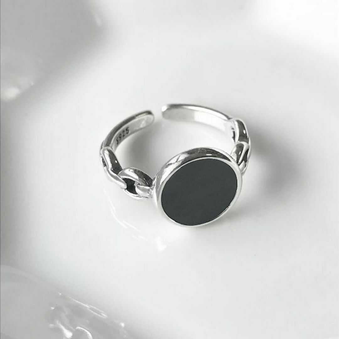 black stone onepoint ring レディースのアクセサリー(リング(指輪))の商品写真