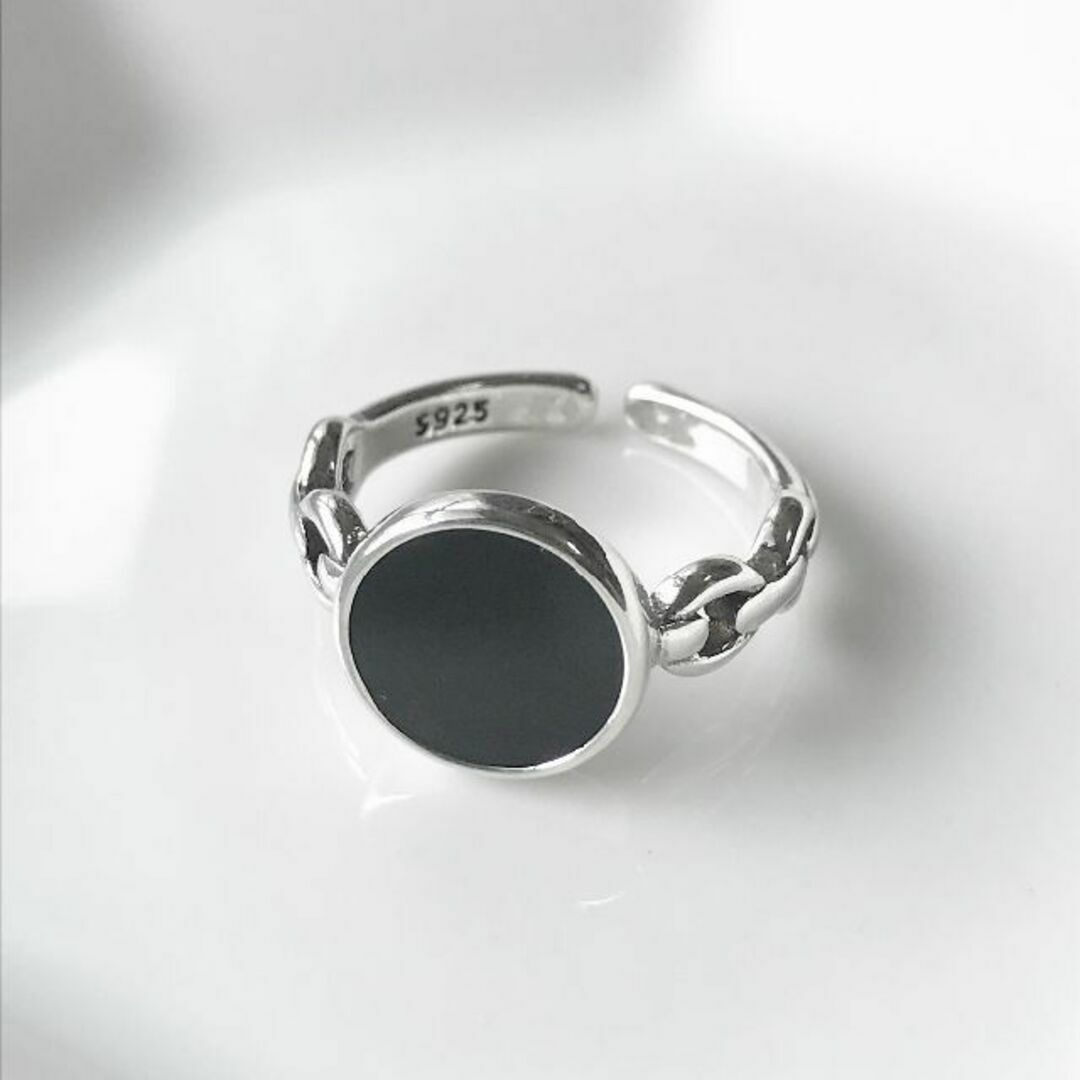 black stone onepoint ring レディースのアクセサリー(リング(指輪))の商品写真