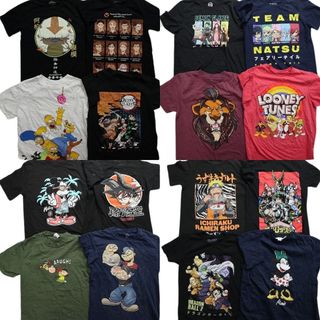 古着卸 まとめ売り キャラクター 半袖Tシャツ 16枚セット (メンズ S ) ナルト ヒロアカ ドラゴンボール ディズニー スヌーピー MS9967(その他)