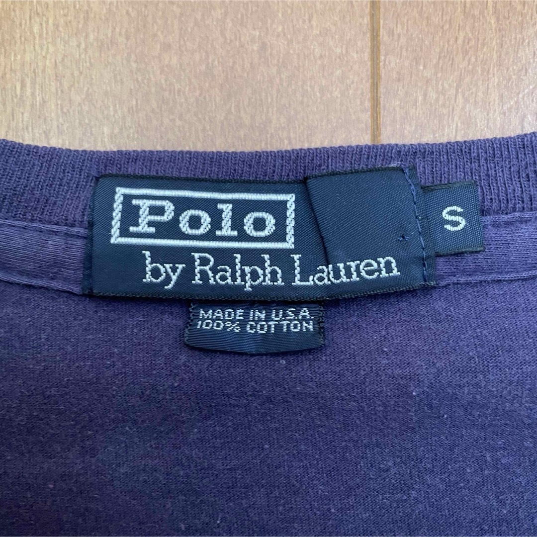 Ralph Lauren(ラルフローレン)の古着USA製 90s POLO Ralph Lauren 半袖ポケT ネイビー メンズのトップス(Tシャツ/カットソー(半袖/袖なし))の商品写真