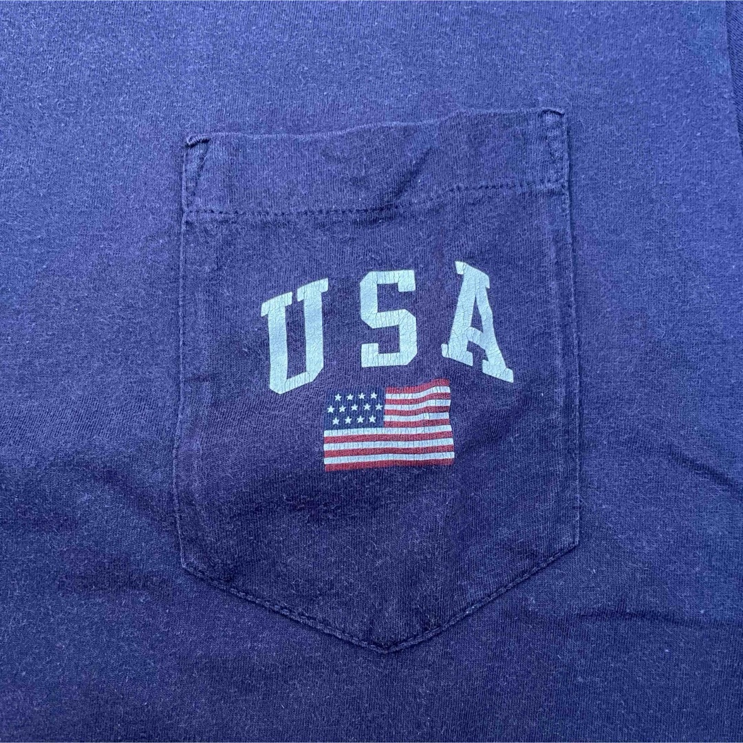 Ralph Lauren(ラルフローレン)の古着USA製 90s POLO Ralph Lauren 半袖ポケT ネイビー メンズのトップス(Tシャツ/カットソー(半袖/袖なし))の商品写真