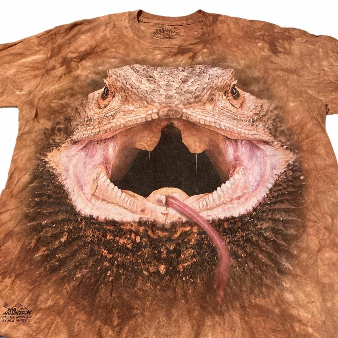 ザマウンテン 半袖Tシャツ アニマルT タイダイ フトアゴヒゲトカゲ b62 メンズのトップス(Tシャツ/カットソー(半袖/袖なし))の商品写真