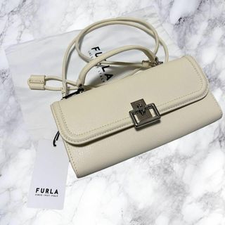 フルラ(Furla)の【新品未使用】FURLA フルラ ショルダー ウォレット 財布 ホワイト(ショルダーバッグ)