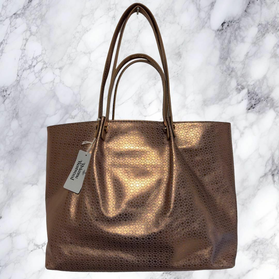 Vivienne Westwood(ヴィヴィアンウエストウッド)の新品 ヴィヴィアンウエストウッド TINA TOTE METAL ORB レディースのバッグ(トートバッグ)の商品写真
