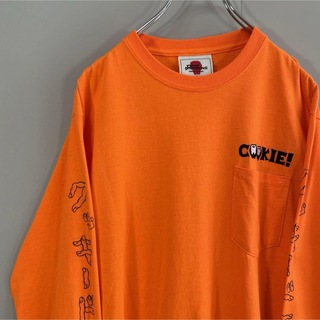 PUNK DRUNKERS - 【希少コラボ】パンクドランカーズ　✖︎ クッキー　長袖Tシャツ古着オレンジ袖ろご