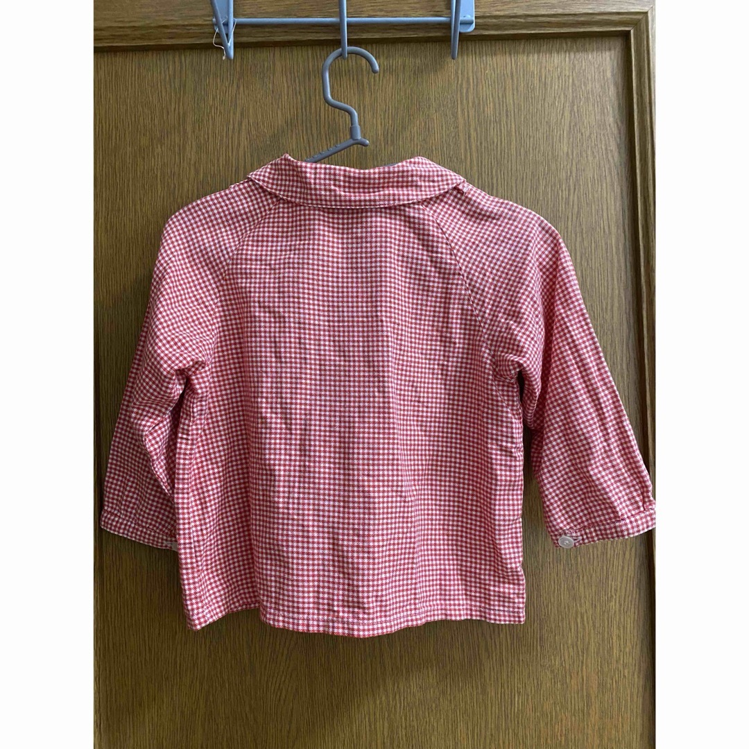 familiar(ファミリア)のfamiliar ファミリア　赤チェックシャツ　80cm キッズ/ベビー/マタニティのベビー服(~85cm)(シャツ/カットソー)の商品写真